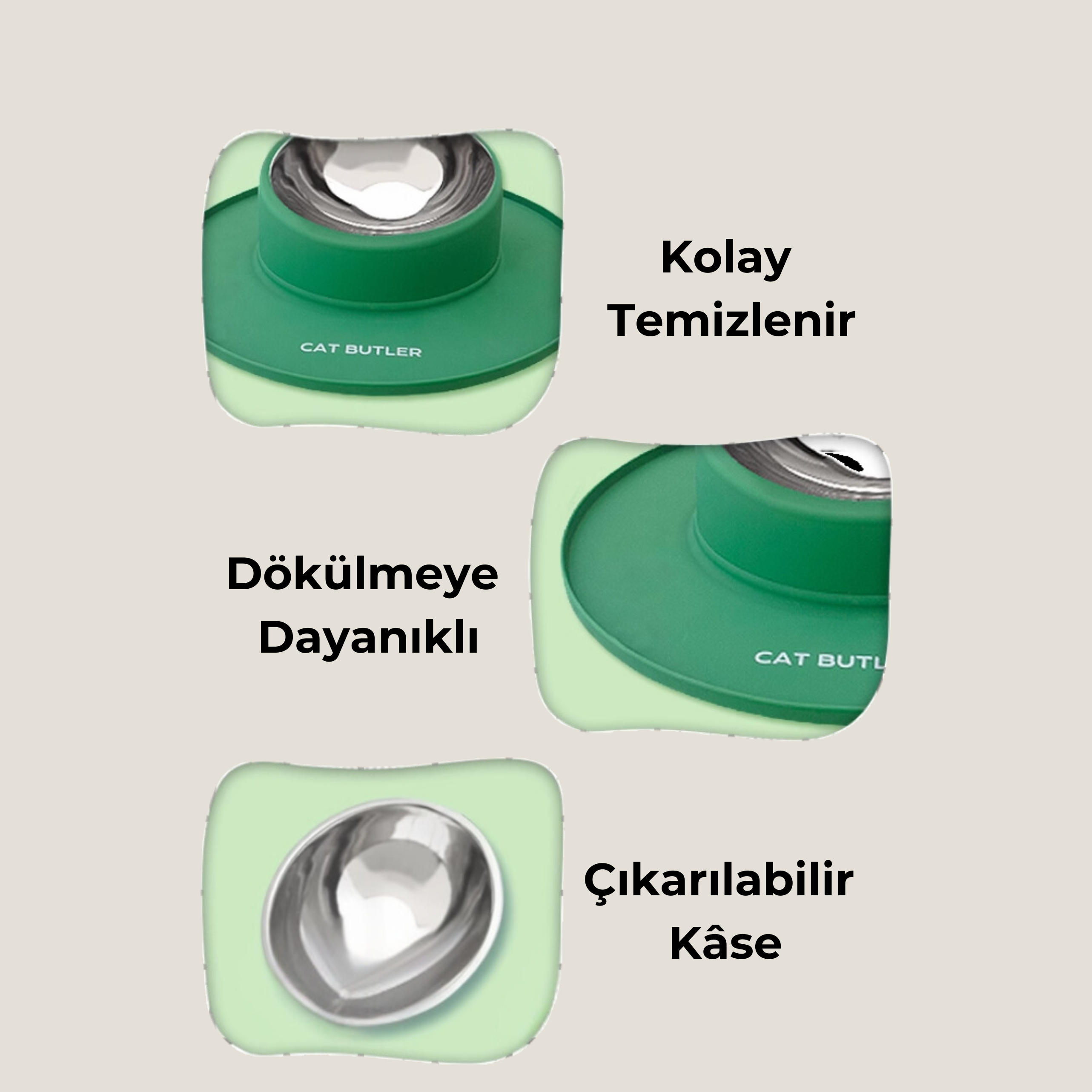 PatiKöşk™ Devrilme Önleyici Hayvan Besleme Kabı