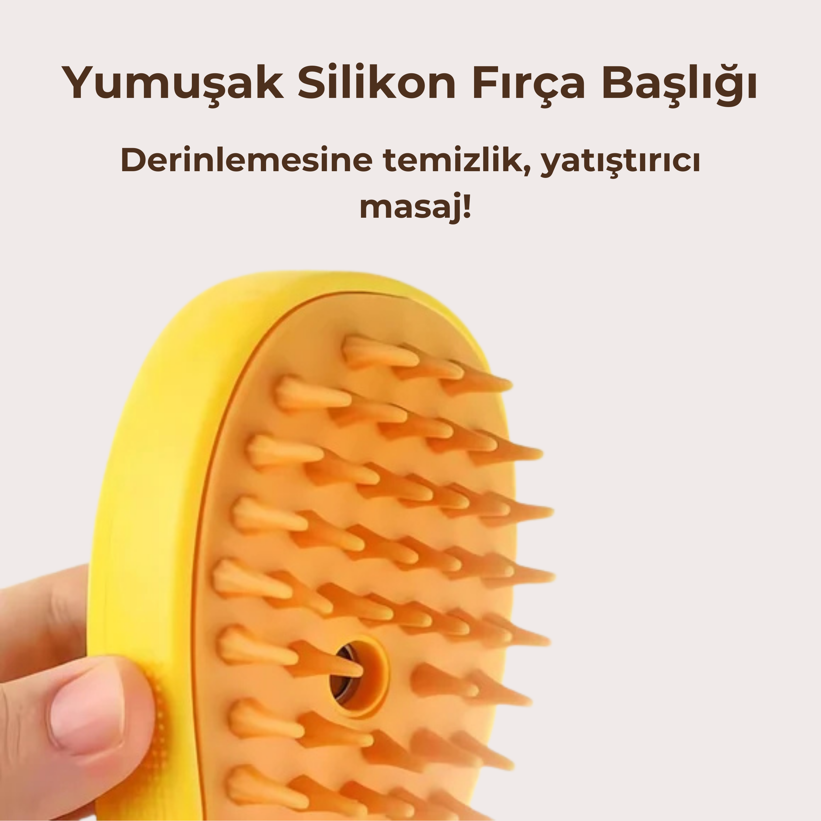 PatiKöşk™ USB Şarjlı 3'ü 1 Arada Buharlı Evcil Hayvan Bakım Fırçası (Tüy Alma, Temizleme ve Masaj Fonksiyonu)